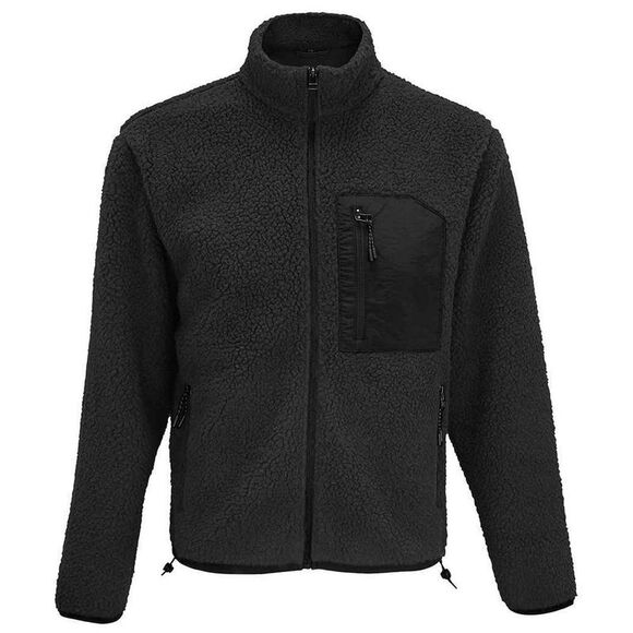 SOLS Unisex Adult Fury Sherpa Fleece Jacket / Carbon/Gray/Black - Picture 1 of 3